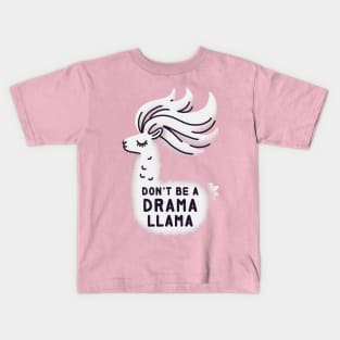 Dramatic Hair Flip Llama Kids T-Shirt